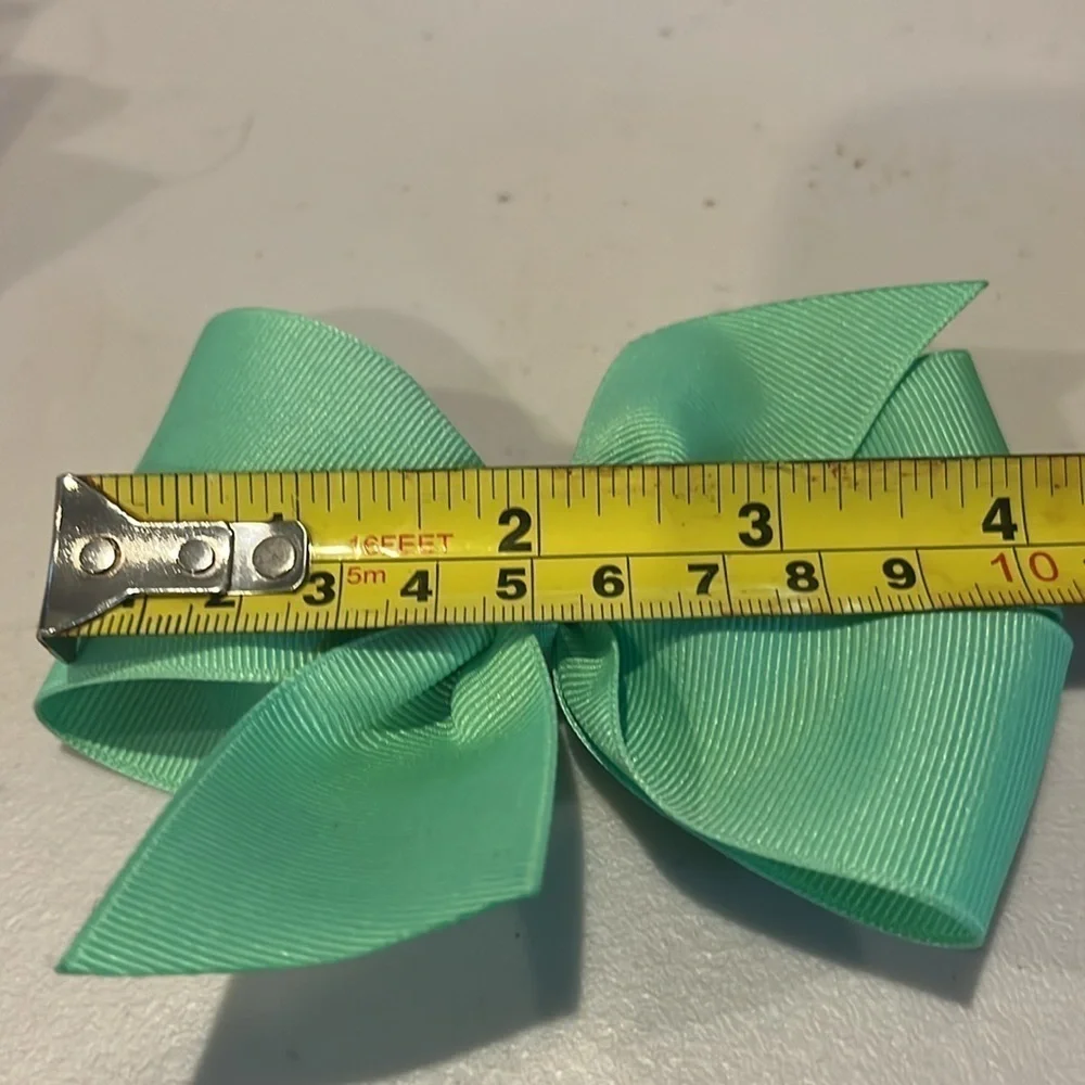 girls hair bows clips. Bundle of 10. 4 inch total length.  2 inch alligator clip